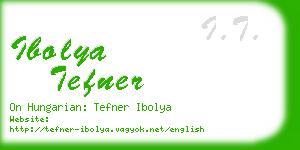 ibolya tefner business card